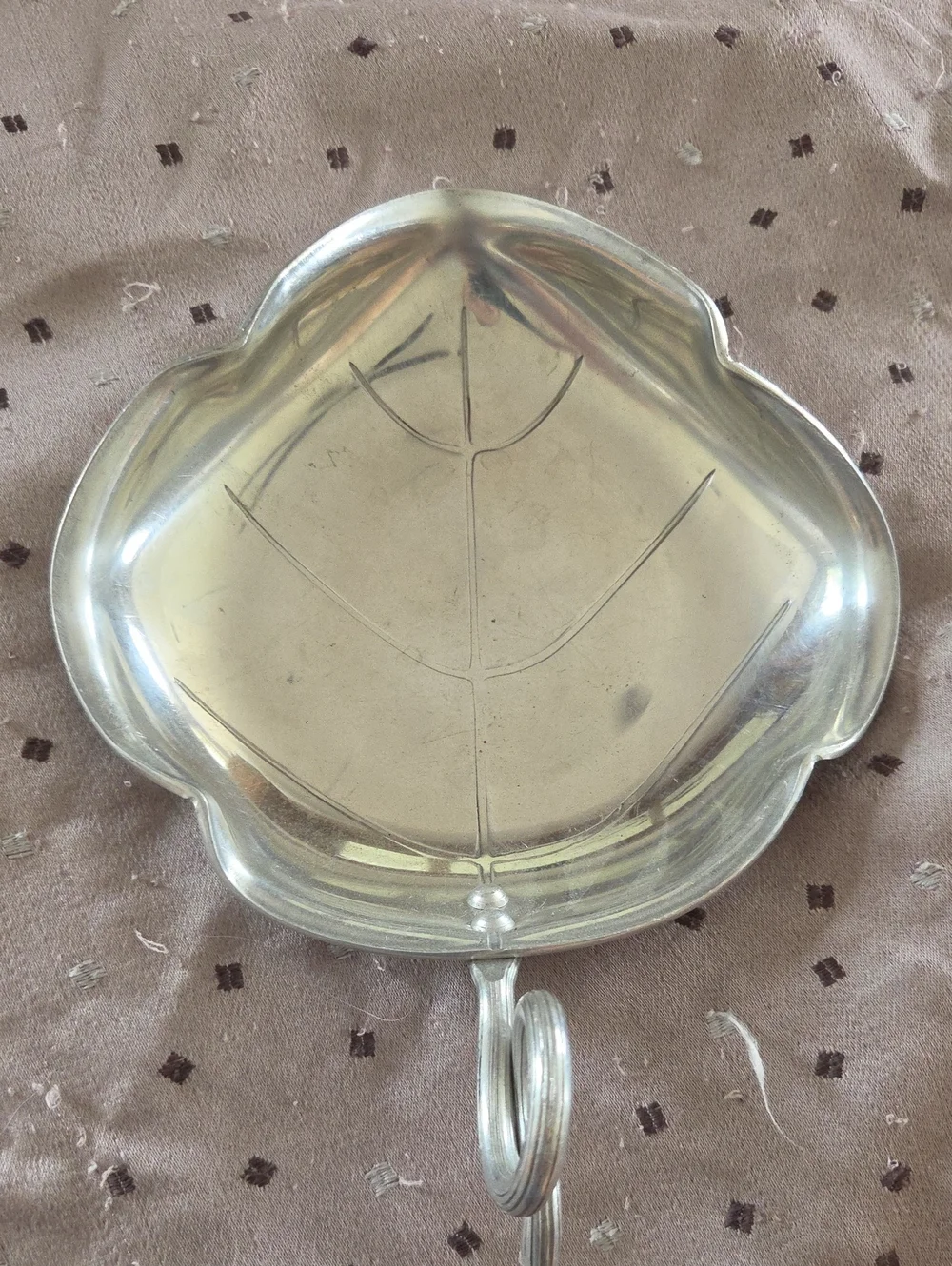 Silver Leaf-Shaped Tray